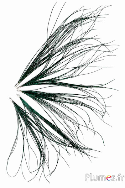 Ciondolo filo pavone - 15-28 cm - nero-verde naturale